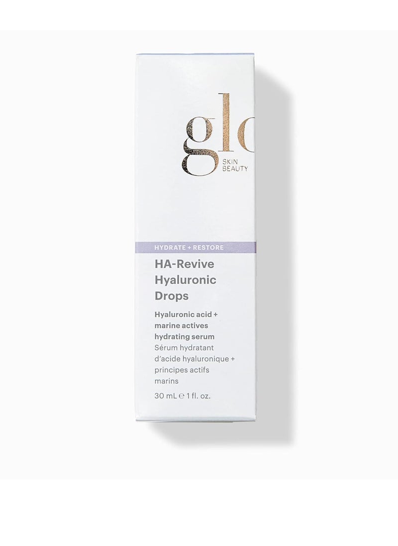 Glo Skin Beauty HA-Revive Hyaluronic Drops | Hydrating Serum, Boosts Moisture Levels for Refreshed, Radiant Skin (1 Fl Oz)