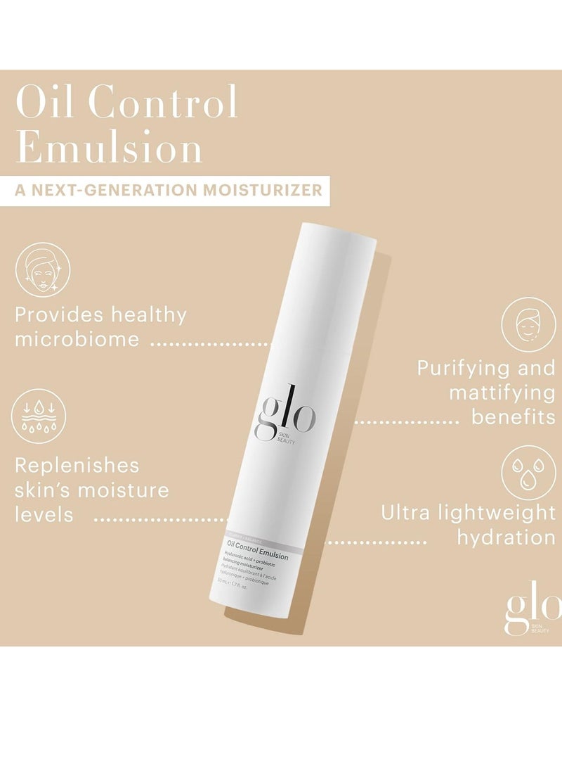 Glo Skin Beauty Oil Control Emulsion Moisturizer | Ultra Light Hydration, Helps Reduce Shine