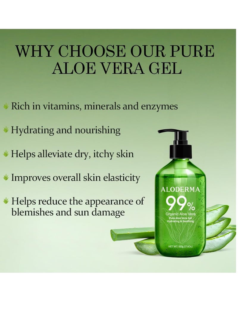 Aloderma Aloe Vera Gel Set, 3 Pack