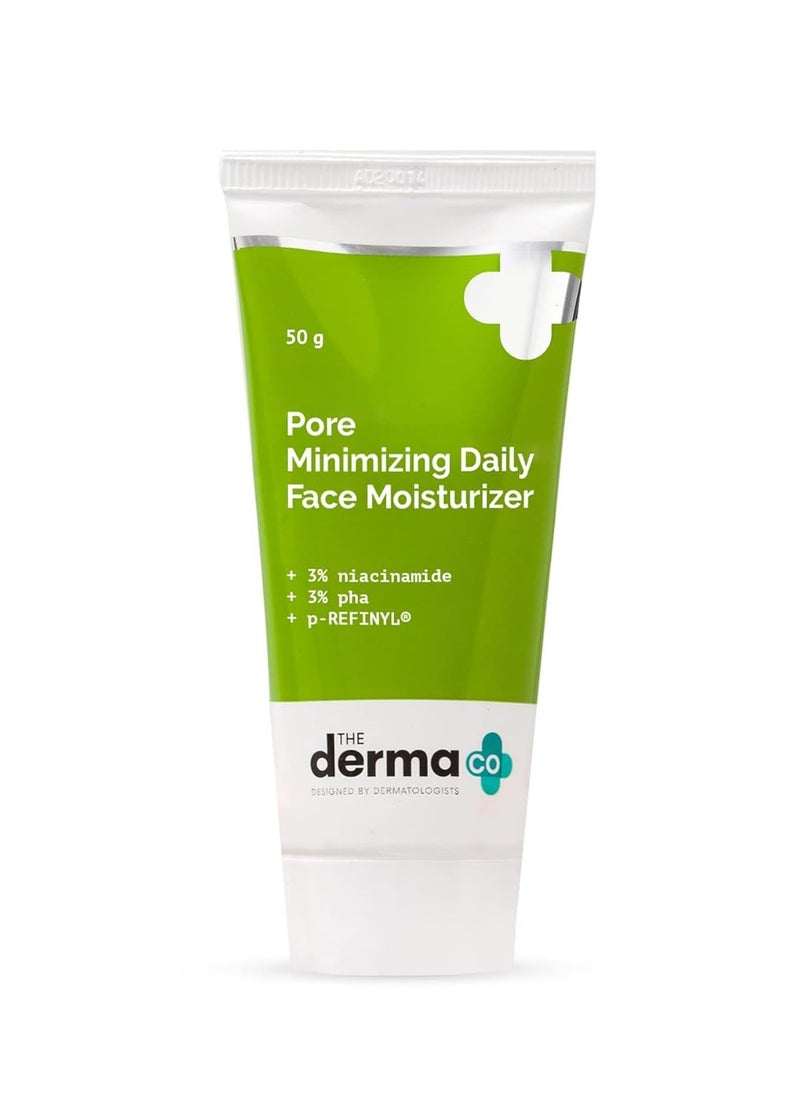 The Derma Co Pore Minimizing Daily Face Moisturizer with 3% Niacinamide 3% PHA and p-REFINYL