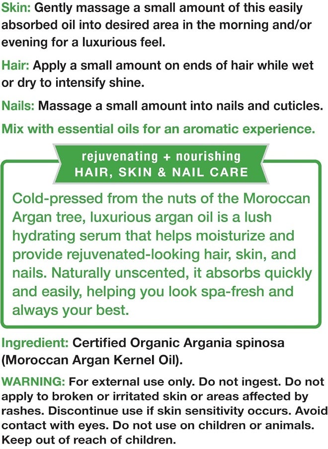 Nature's Truth Organic Rejuvenating Moroccan Argan Oil Serum, 2 Fluid Ounce