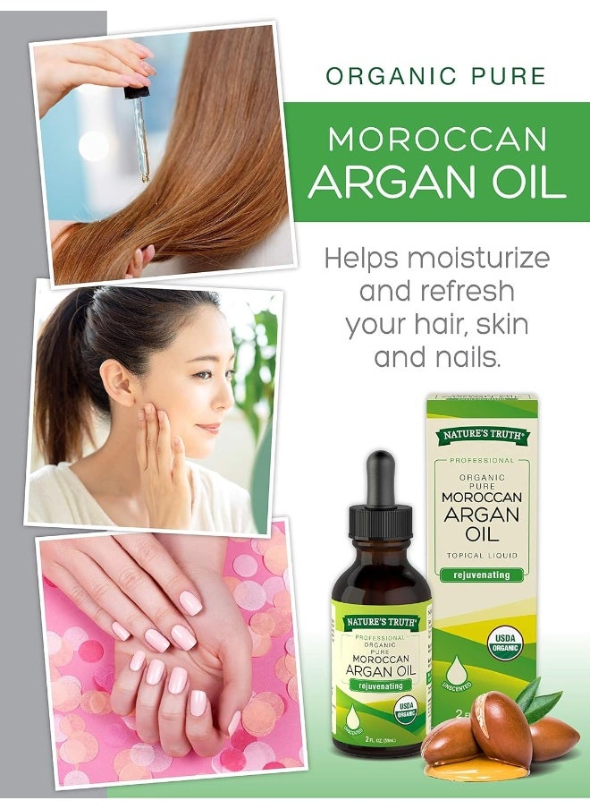 Nature's Truth Organic Rejuvenating Moroccan Argan Oil Serum, 2 Fluid Ounce