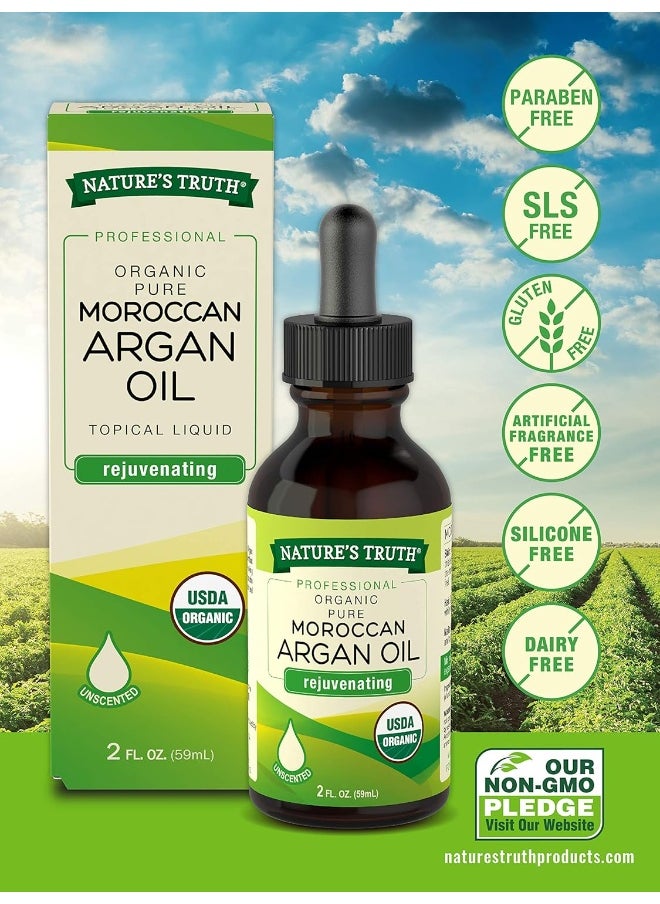 Nature's Truth Organic Rejuvenating Moroccan Argan Oil Serum, 2 Fluid Ounce