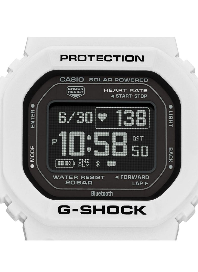 ​Casio G-Shock DW-H5600-7 44.5mm Bio-Based Resin Smartwatch with Heart Rate Monitor, MIP LCD, Solar-Assisted Charging​