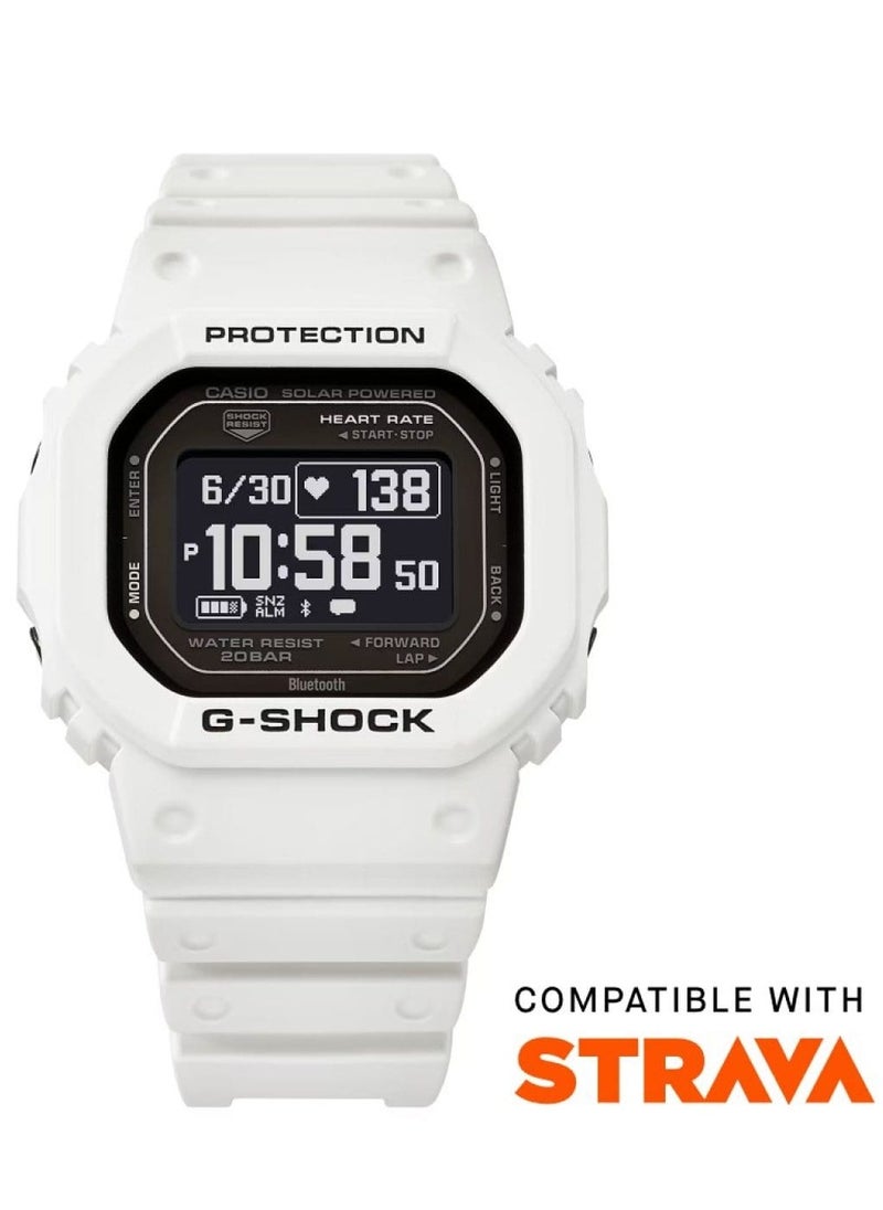 ​Casio G-Shock DW-H5600-7 44.5mm Bio-Based Resin Smartwatch with Heart Rate Monitor, MIP LCD, Solar-Assisted Charging​