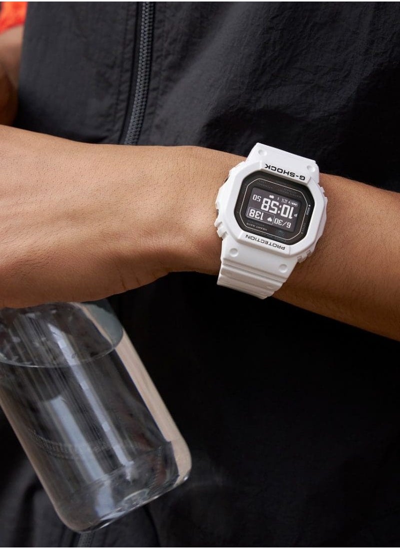 ​Casio G-Shock DW-H5600-7 44.5mm Bio-Based Resin Smartwatch with Heart Rate Monitor, MIP LCD, Solar-Assisted Charging​