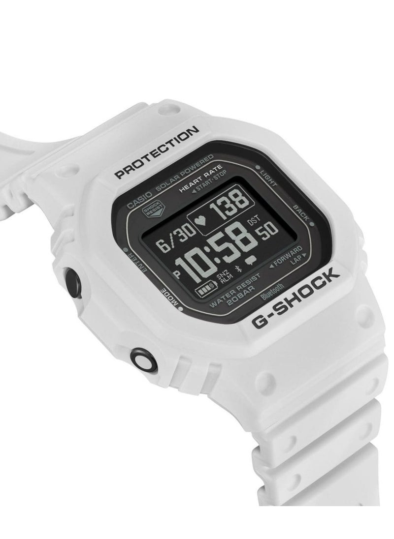 ​Casio G-Shock DW-H5600-7 44.5mm Bio-Based Resin Smartwatch with Heart Rate Monitor, MIP LCD, Solar-Assisted Charging​