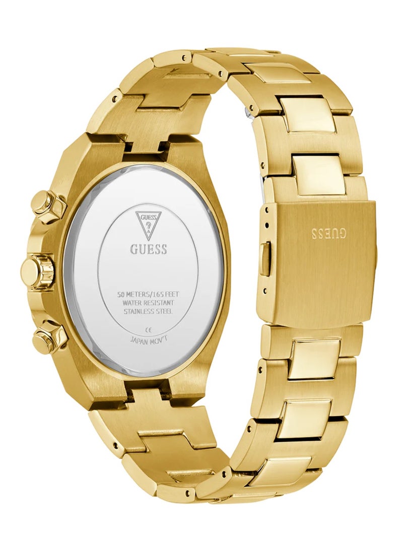 Equity Men's Multi-function Gold Stainless Steel Watch GW0703G6 - 44mm