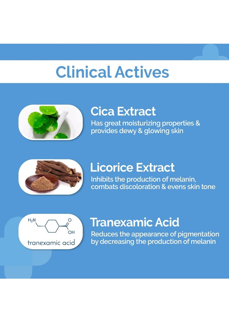 The Derma Co 2% Cica-Glow Daily Face Wash with Tranexamic Acid & Licorice Extract for Glowing Skin | Makes Skin Glow | Evens Skin Tone | For All Skin Types | 100ml
