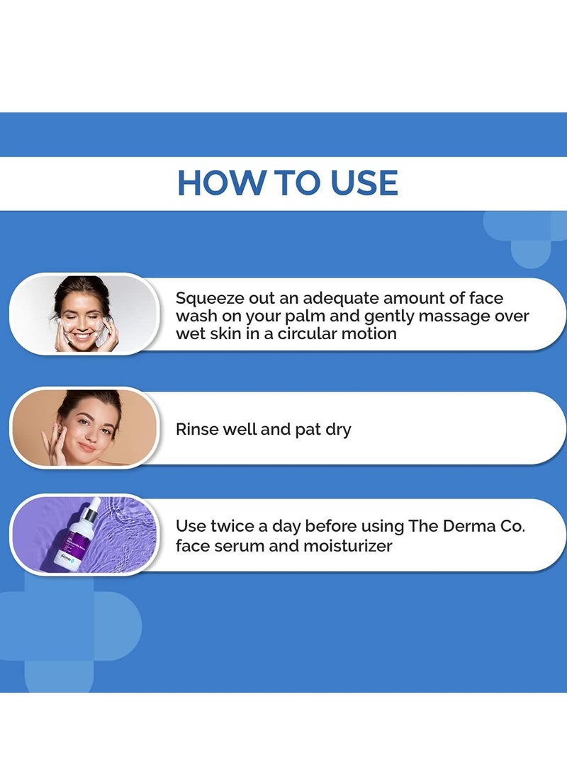 The Derma Co 1% Salicylic Acid Gel Face Wash with Salicylic Acid & Witch Hazel for Active Acne - 100 ml