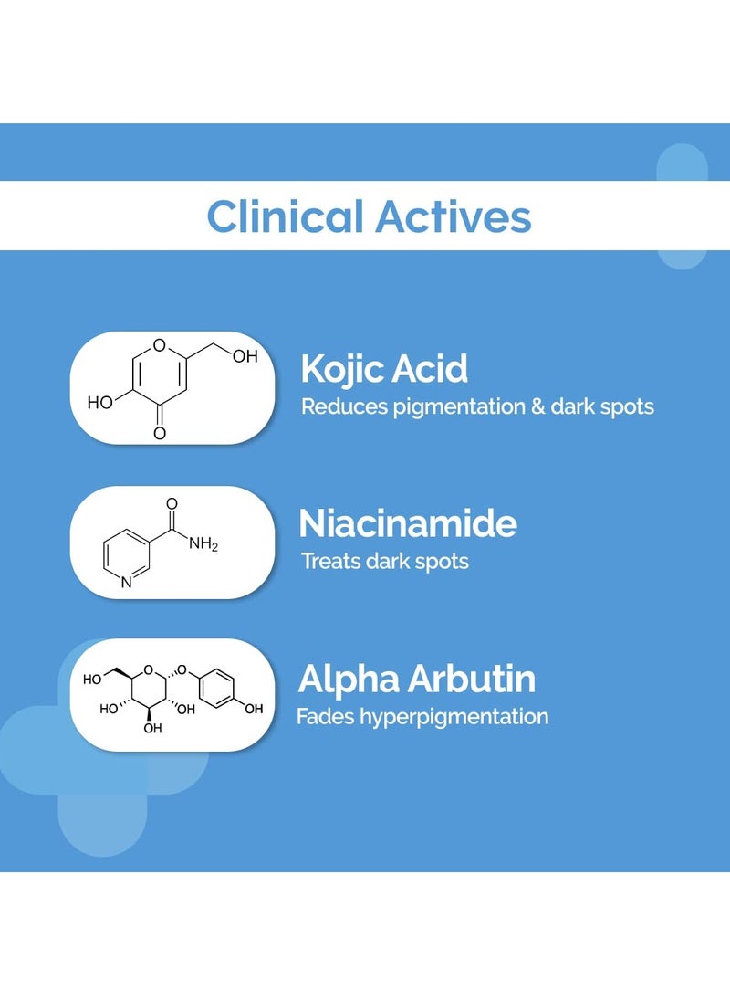 The Derma Co 1% Kojic Acid Face Wash | With Niacinamide & Alpha Arbutin | Reduces Dark Spots, Pigmentation & Blemishes | Cleanses & Brightens Skin | Non-Drying Formula | For All Skin Types | 150 ml
