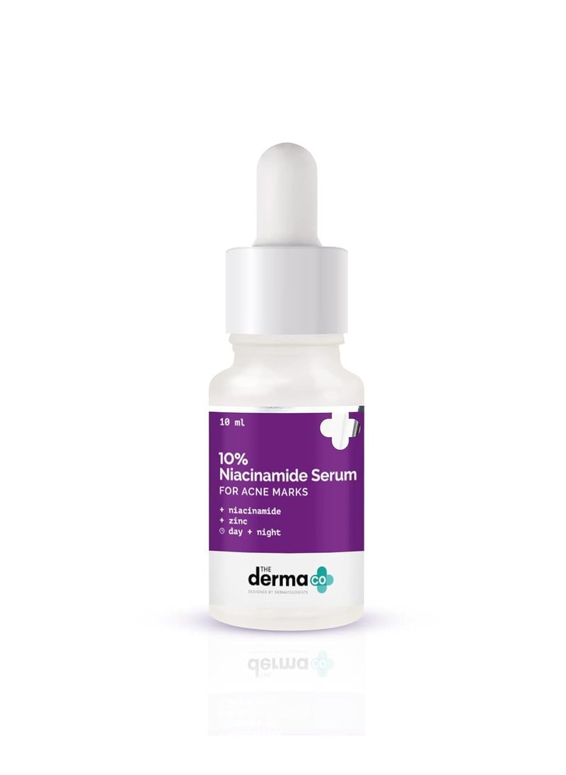 The Derma Co 1% Salicylic Acid Gel Face Wash With Salicylic Acid & Witch Hazel For Active Acne &The Derma Co 10% Niacinamide Face Serum For Acne Marks & Acne Prone Skin For Unisex, 10ml