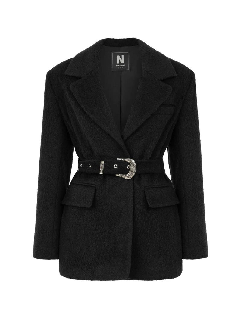 Double Breasted Jacket with Belt Detail