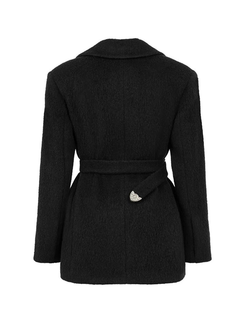 Double Breasted Jacket with Belt Detail