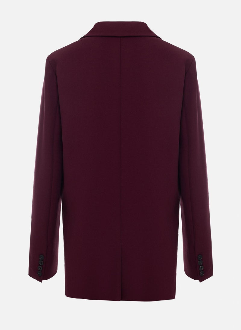 Single-breasted suiting jacket with oversized buttons