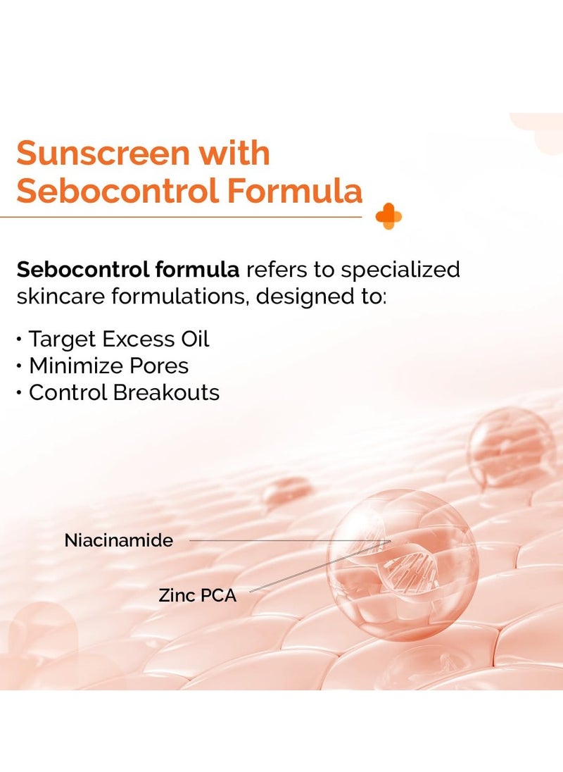 The Derma Co 1% Hyaluronic Sunscreen Oil-Free Gel SPF 50 PA++++ | For Oily, Acne-Prone Skin | Lightweight Texture | No White Cast | UVA/UVB, Broad Spectrum Protection & Blue Light Protection | Non- Comedogenic | Clinically Tested - (In -Vivo) | Tan Protection | Photostable | For Men & Women | 50 g