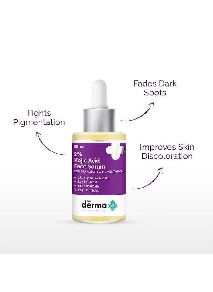 The Derma Co Essential Skin Care Combo|1% Hyaluronic Acid Sunscreen 50G + 2% Kojic Acid Face Serum 30G|Treats Pigmentation|Sun Protection|Spf 50 Pa++++|Skin Care Regimen For Men And Women,All