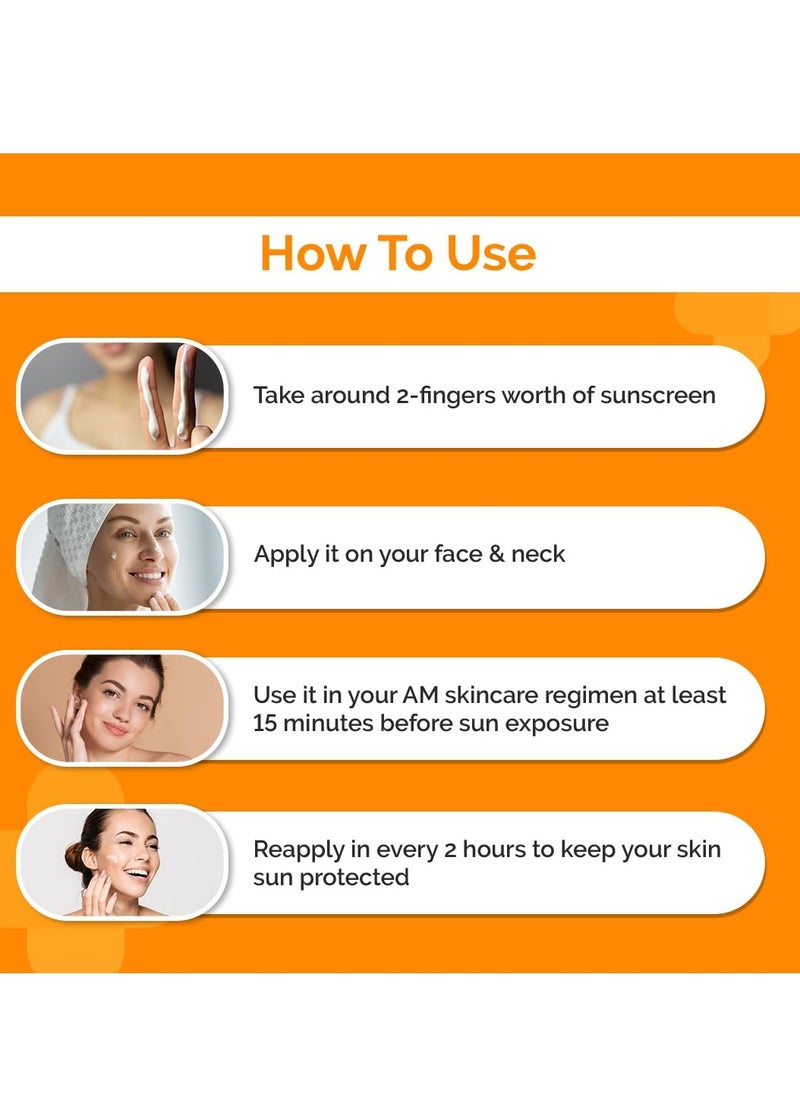 The Derma Co Ultra Light Zinc Mineral Sunscreen I With SPF 50 PA+++ I Water & Sweat Resistant | UVA, UVB & Blue Light Protection I Lightweight & Non- Greasy I No white Cast I For All Skin Type - 50g