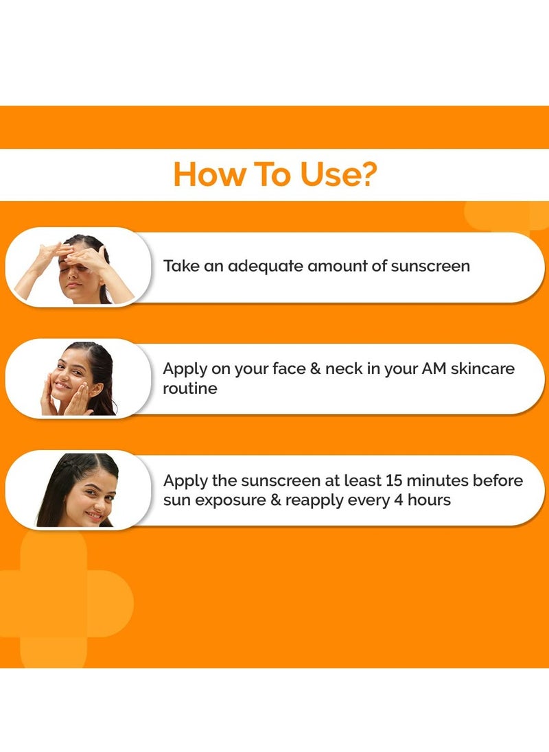 The Derma Co C-Cinamide Sunscreen Aqua Gel SPF 50 PA++++ | With Vitamin C & Niacinamide | Lightweight Texture | No White Cast | For Sun Protection & Glowing Skin | Power of 2 Actives | 50 g