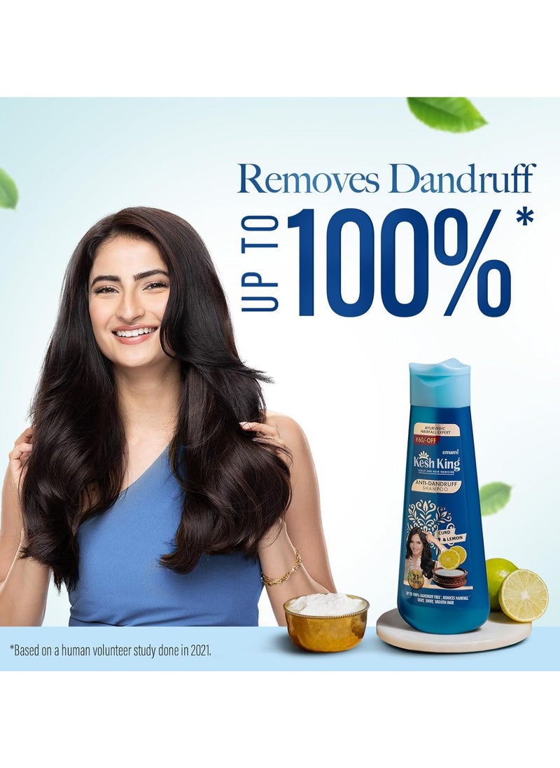 Ayurvedic Anti-Dandruff Shampoo | Reduces hair fall | Soothes itchy scalp | No Paraben & No Silicon | 21 natural ingredients | Enriched with curd, lemon & neem | 600 ml