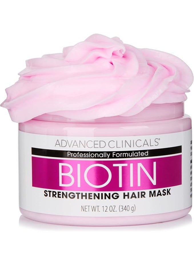 Advanced Clinicals, Biotin, Strengthening Hair Mask, 12 fl oz (340 ml)