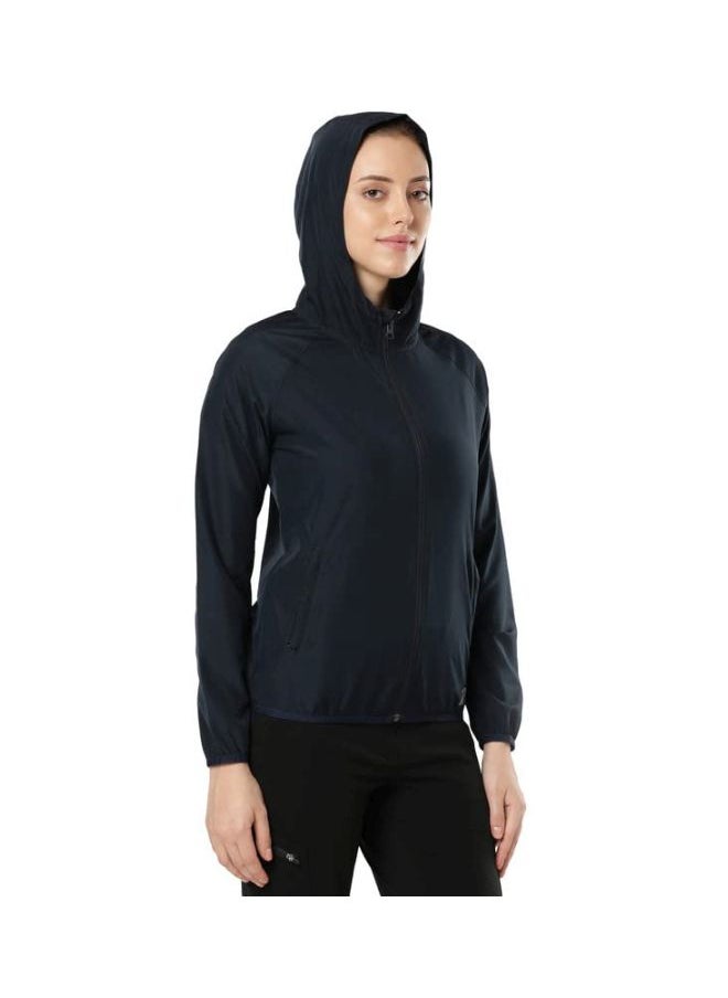 Jockey MW50 Women Microfiber Fabric Relaxed Fit Raglan Styled Water Resistant Hoodie Jacket with Stay Dry Treatment