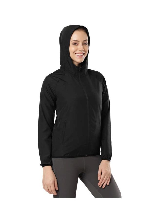 Jockey MW50 Women Microfiber Fabric Relaxed Fit Raglan Styled Water Resistant Hoodie Jacket with Stay Dry Treatment