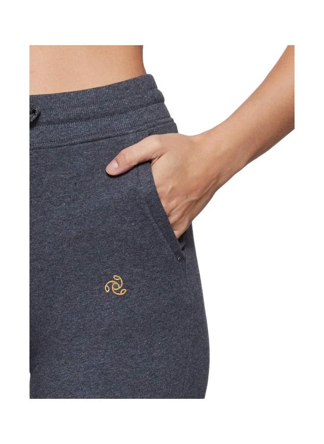 1323 Women Super Combed Cotton Elastane French Terry Slim Fit Joggers with Zipper Pockets