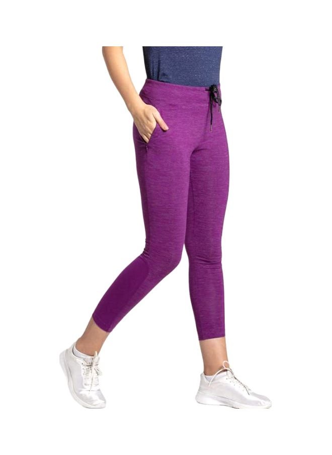 Women Sports Leggings AA01 0103 PGMAL Purple Glory Marl Large