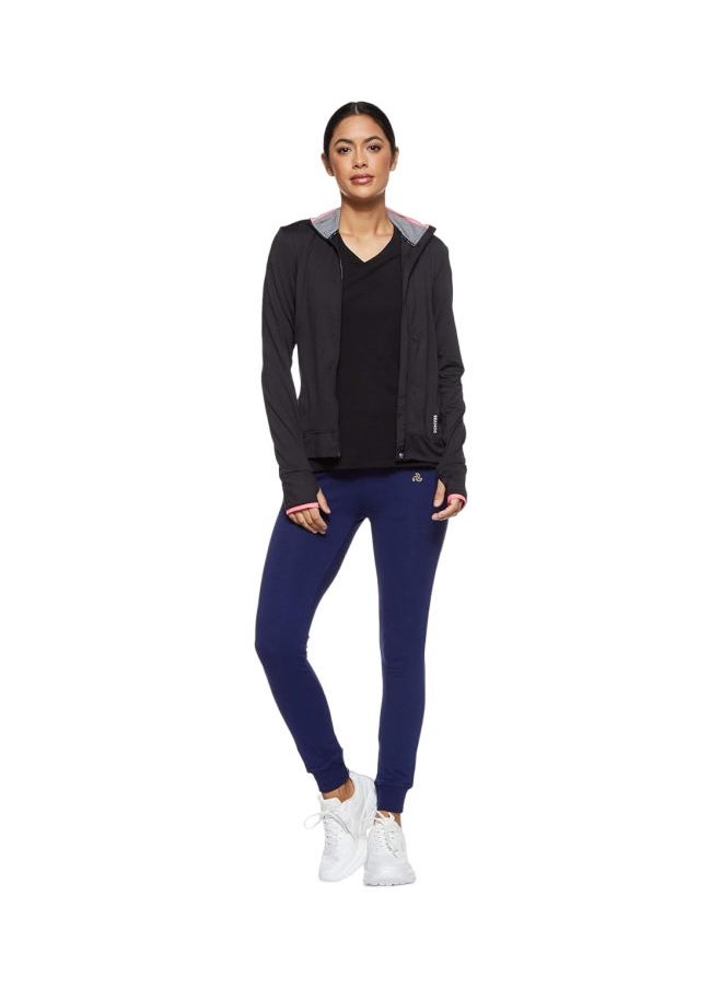 Jockey 1323 Women Super Combed Cotton Elastane French Terry Slim Fit Joggers with Zipper Pockets