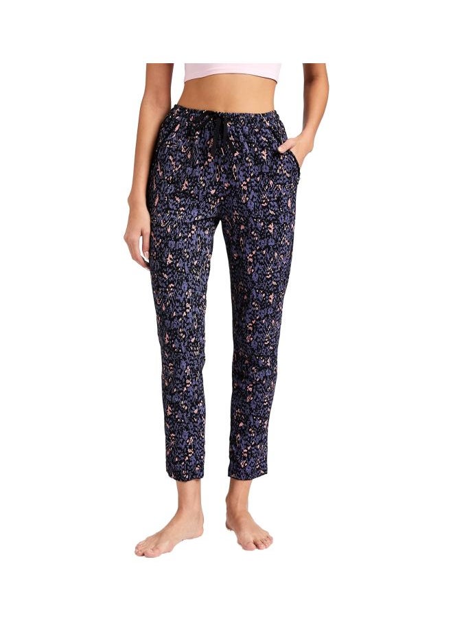 Jockey RX09 Women Micro Modal Cotton Relaxed Fit Printed Pyjama with Lace Trim on Pockets