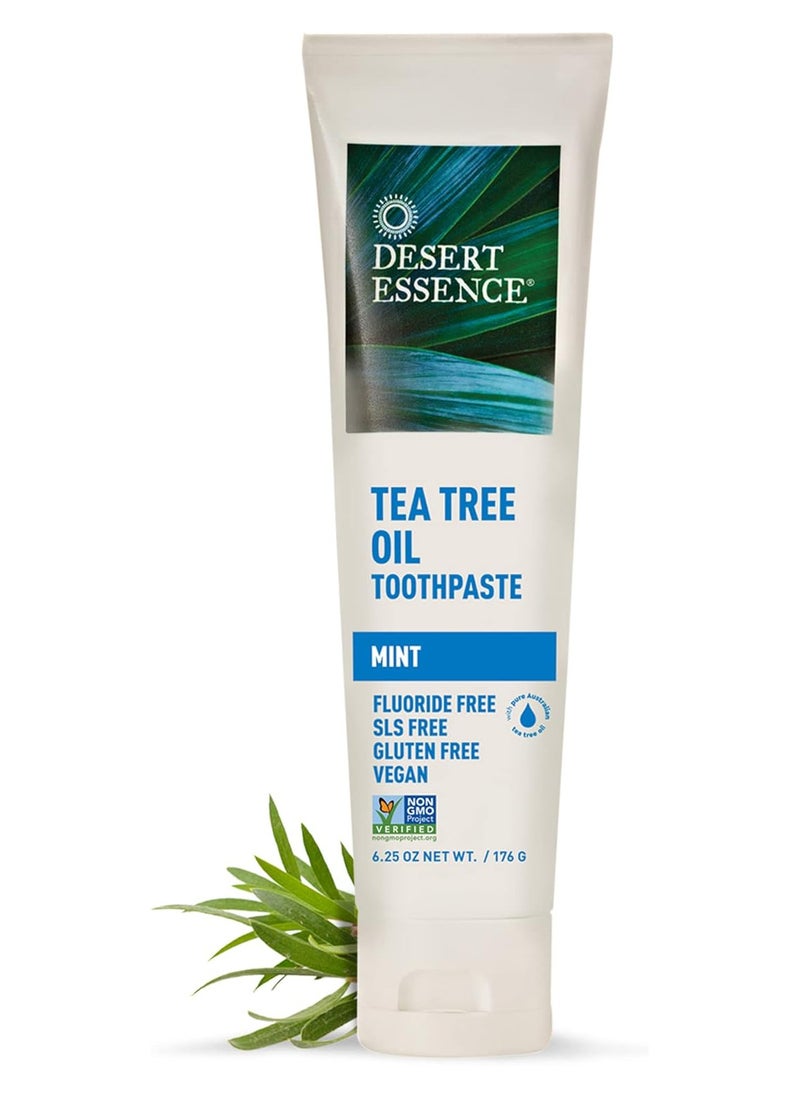 Tea Tree Oil Toothpaste Mint  6.25 Oz Pack of 2