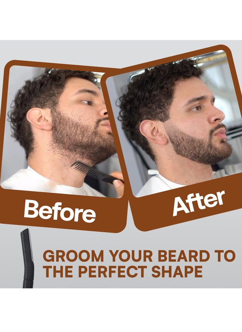 Rubab Men Beard Shaper Tool with Comb & Beard Pen Styler Face Razor for Men | Multi-Use Professional Beard Shaping & Styling Kit at Home | No More Salon Wait