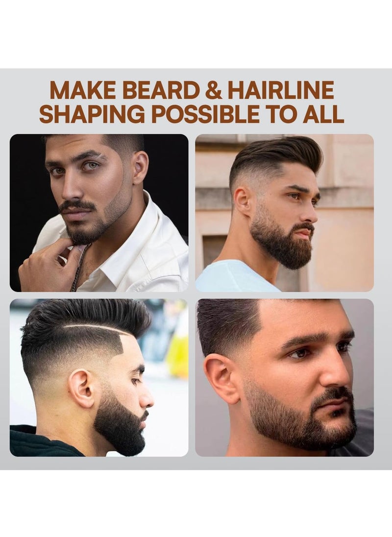 Rubab Men Beard Shaper Tool with Comb & Beard Pen Styler Face Razor for Men | Multi-Use Professional Beard Shaping & Styling Kit at Home | No More Salon Wait