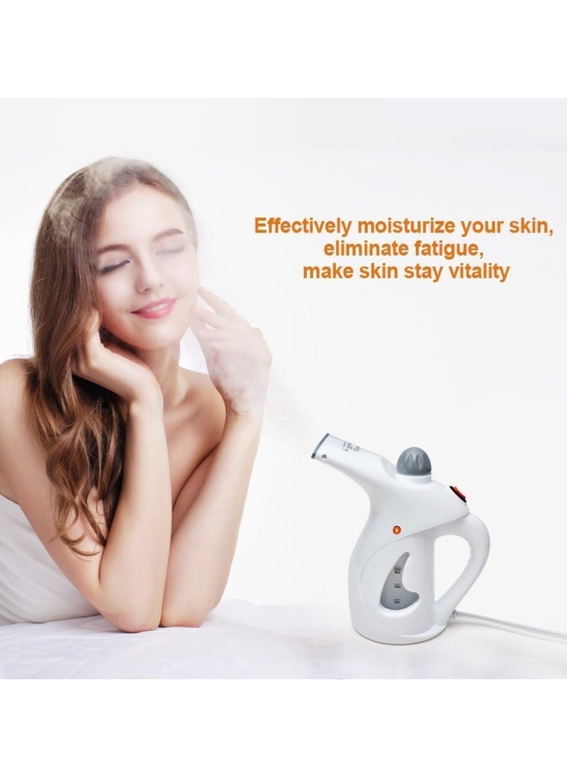 4-in-1 Multi-Purpose Portable Steamer for Face and Clothes – Handheld Facial Steamer, Steam Brush for Garments, Cold and Cough Relief, and Skin Care – Quick Heating, Long Steam Duration, Fabric and Skin Safe