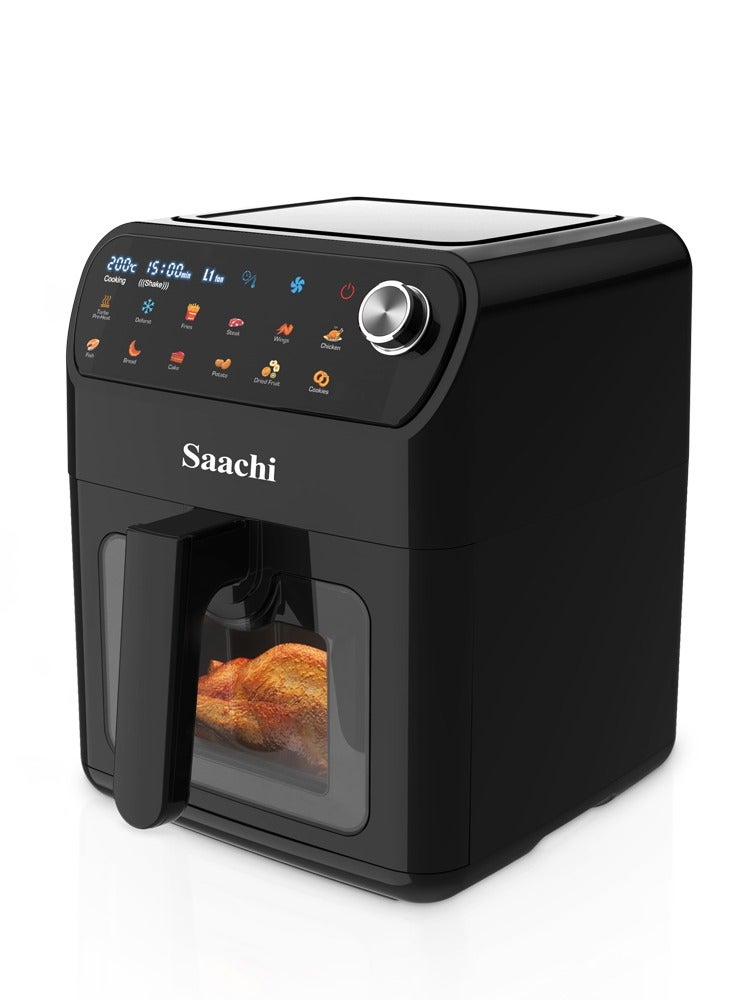 7.0L Digital Air Fryer – 12 Pre-Set Programs, Adjustable Temperature & Timer, Non-Stick Basket, Overheat Protection, Dishwasher-Safe Accessories & Viewing Window 7 L 1500 W NL-AF-4786D-BK Black