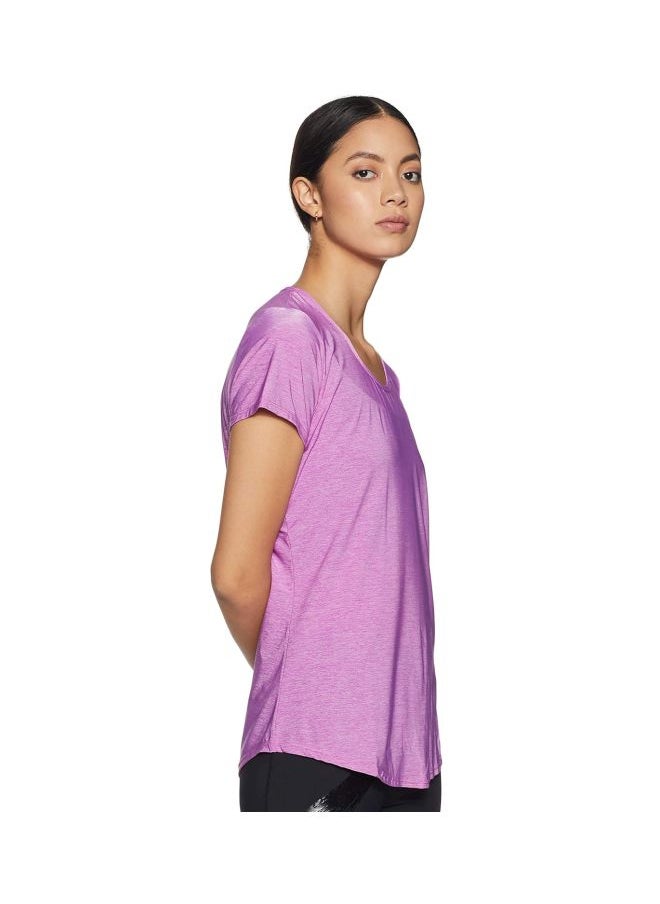 AP27 Women Tactile Microfiber Elastane Stretch Relaxed Fit T Shirt with StayDry and StayFresh Treatment