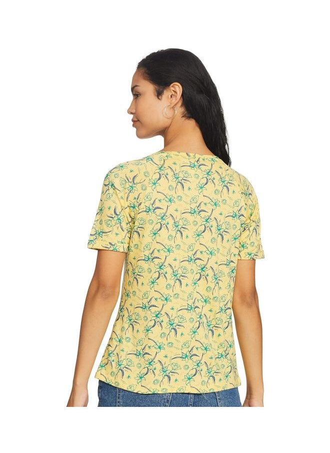 Jockey AW13 Women Micro Modal Cotton Relaxed Fit Printed Round Neck Half Sleeve T Shirt