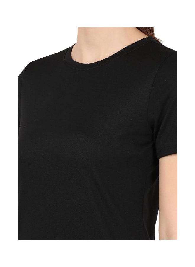 Jockey MW71 Women Microfiber Round Neck Relaxed Fit T Shirt with StayDry and StayFresh Treatment