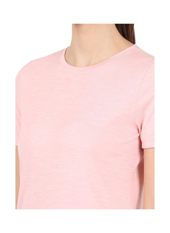 Jockey MW71 Women Microfiber Round Neck Relaxed Fit T Shirt with StayDry and StayFresh Treatment