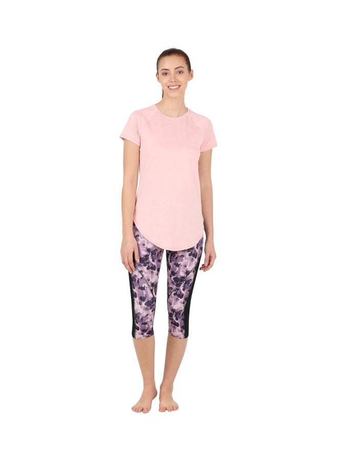 Jockey MW62 Women Microfiber Fabric Relaxed Fit Solid Curved Hem Styled Half Sleeve T Shirt with Stay Fresh Treatment