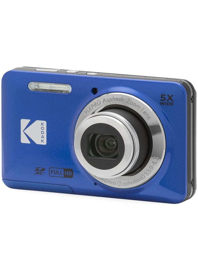 Pixpro FZ55-BK 16MP Digital Camera 5X Optical Zoom 28mm Wide Angle 1080P Full HD Video 2.7