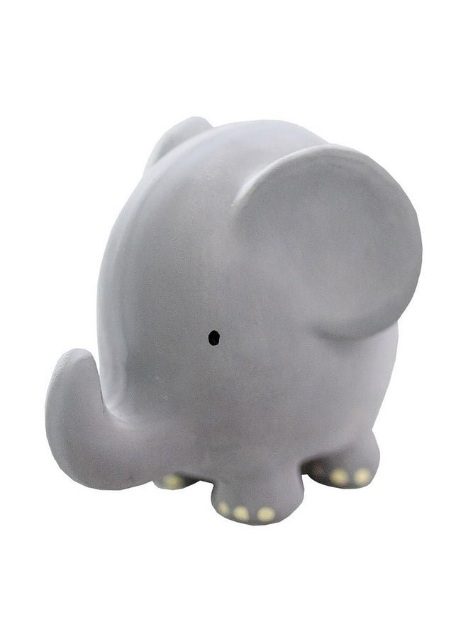 Tikiri 8596007 Natural Rubber Rattle in Gift Box, Elephant Bath Toy, for Babies and Children from 0+ Months