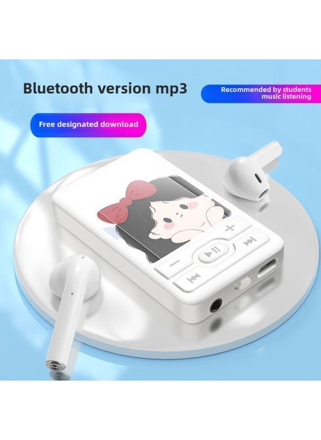 Cartoon Cute Card Mp3 Music Player With Bluetooth Mini Mp3 Student Walkman Gift Mp3-Body Color:A1 Good Luck Full-With Bluetooth-Memory Capacity:32GB (host Ear Line Memory Card OTG Charging Line)
