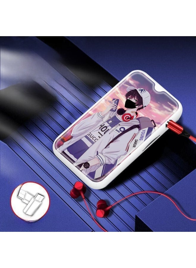 Mini Portable Mp3 Player Card Slot Electroplated In-ear Clip Sport Mp3 Player Compact Size For Students-Body Color:Original God-Bell-Memory Capacity:Host + 8G (with Card) + PackaGinG Box, CharGinG Cable, Headphones