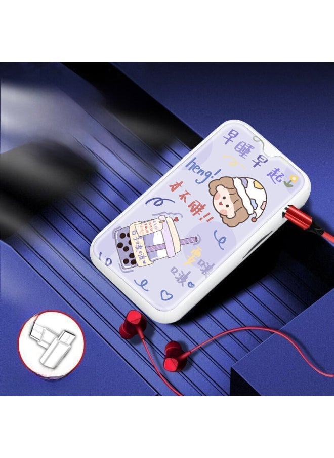 Mini Portable Mp3 Player Card Slot Electroplated In-ear Clip Sport Mp3 Player Compact Size For Students-Body Color:Original God-Bell-Memory Capacity:Host + 8G (with Card) + PackaGinG Box, CharGinG Cable, Headphones