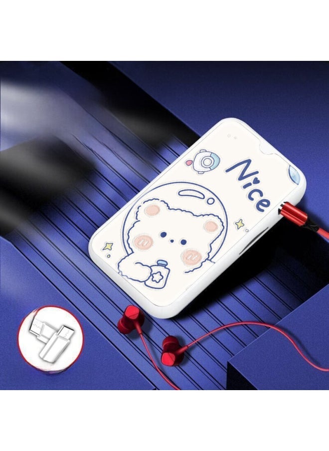 Mini Portable Mp3 Player Card Slot Electroplated In-ear Clip Sport Mp3 Player Compact Size For Students-Body Color:Original God-Bell-Memory Capacity:Host + 8G (with Card) + PackaGinG Box, CharGinG Cable, Headphones