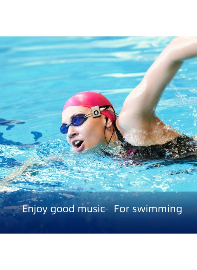 Waterproof Mp3 Player Swimming Mp3 Headset Sports Underwater Digital Computer/mp3/mp3-Body Color:Black-Memory Capacity:8GB