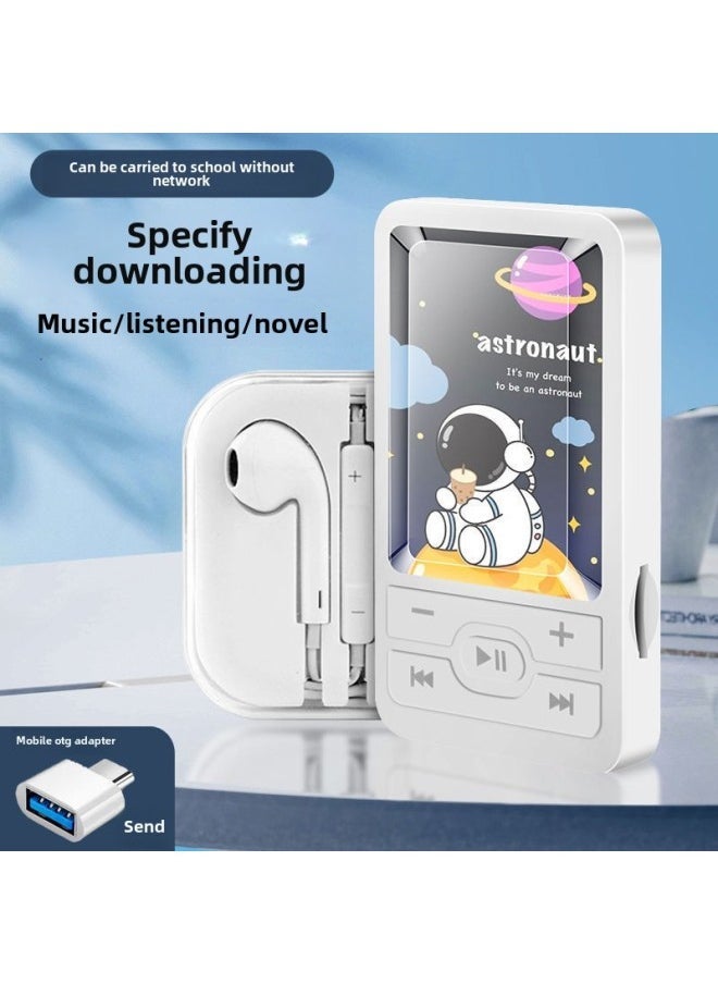 Students Listen To Music Mp3 Walkman High School Students Boys And Girls Mini Portable Sports Music Player-Body Color:A1 Big Eared Dog-Memory Capacity:External Sound Version 32g Can Save 8000 Songs + 4-piece Set