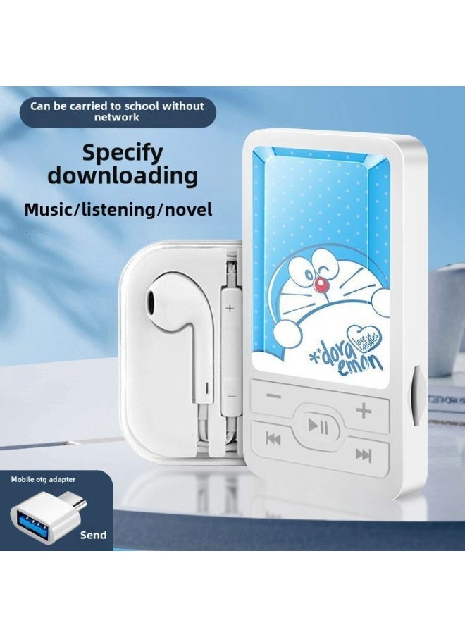 Students Listen To Music Mp3 Walkman High School Students Boys And Girls Mini Portable Sports Music Player-Body Color:A1 Big Eared Dog-Memory Capacity:External Sound Version 32g Can Save 8000 Songs + 4-piece Set